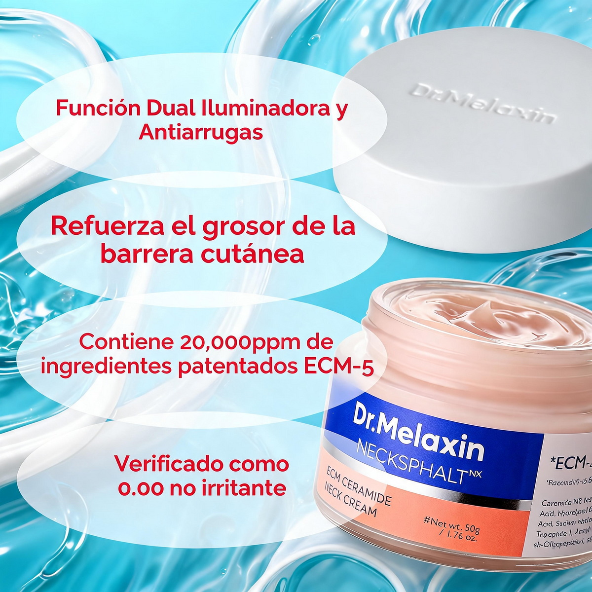 Dr.Melaxin Neckspahlt – Crema Reafirmante y Antiedad para el Cuello | Suaviza Arrugas y Manchas