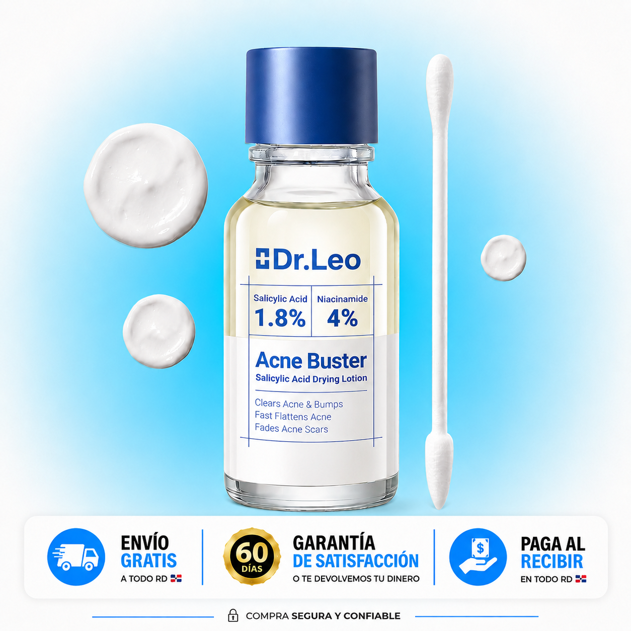 Loción Secante para Granos con Ácido Salicílico 1.8% – Tratamiento Puntual Antiacné