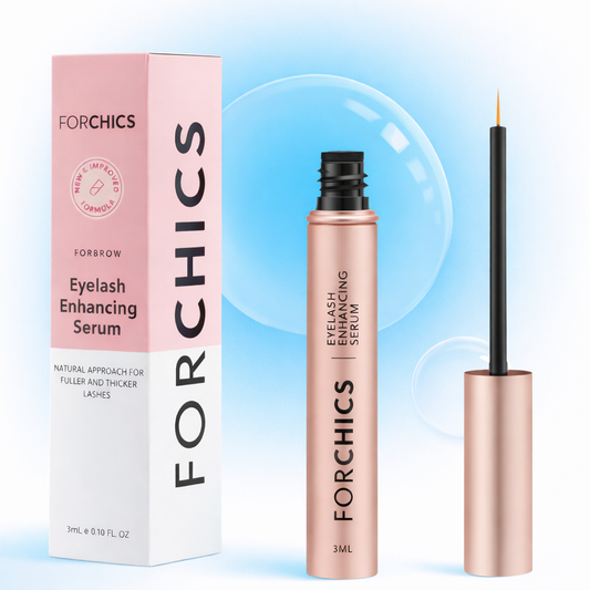 ForChics Suero de crecimiento de pestañas y cejas más largas y gruesas