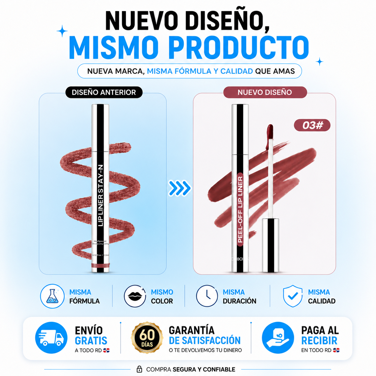Tinte Labial Despegable — Tinte labial resistente al agua de larga duración con ácido hialurónico y vitamina E — Acabado mate - Oferta 2x1