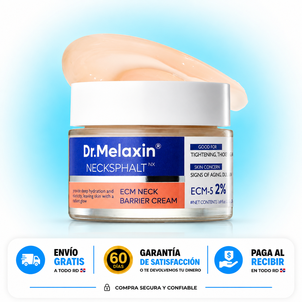Dr.Melaxin Neckspahlt – Crema Reafirmante y Antiedad para el Cuello | Suaviza Arrugas y Manchas