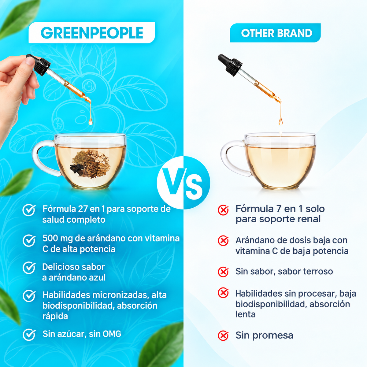 Gotas Líquidas Detox para Riñones e Hígado – Fórmula Herbal Concentrada para Apoyo Renal, Hepático y Urinario | 60ml